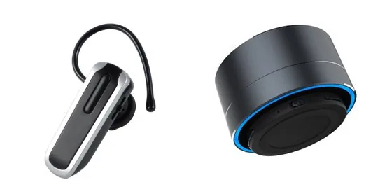Bluetooth headset and bluetooth speaker powered by lithium polymer batteries
